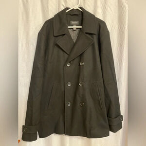 Liz Claiborne black wool pea coat men’s XL